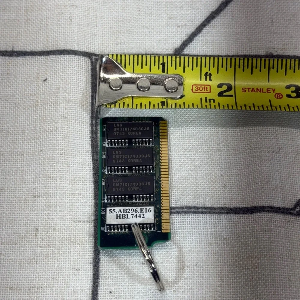 Unbranded RAM Circuit Board Keychain OS Green Vintage Tech Geek Accessory